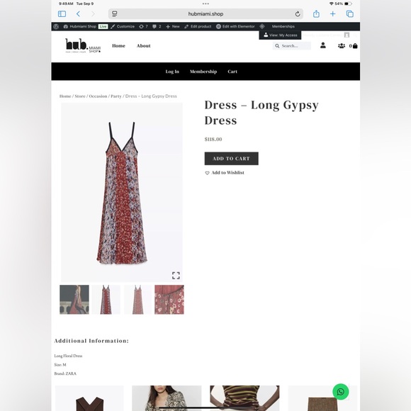 Zara Red and Blue Maxi Dress - Picture 6 of 8